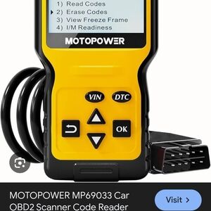 MOTOpower OBD2 Car Scanner Code Reader - Yellow/Black